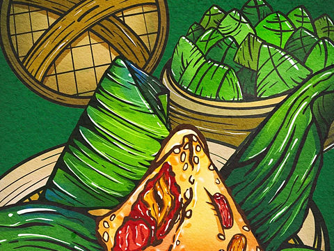 叮~端午节插画海报已送达!