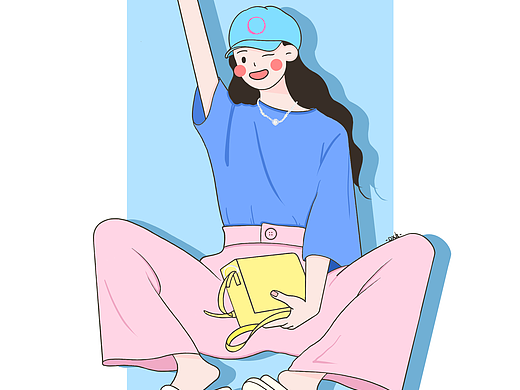 扁平风人物插画练习
