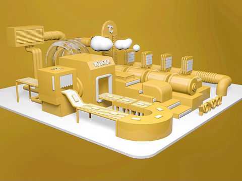 C4D手机加工厂作业练习（个人主页-ZMzE2ODI0MDA=） - 场景 - 站酷设计师陈游游原创素材 - 站酷ZCOOL