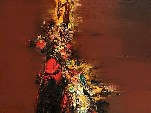 画家邓宇.意象油画.关公