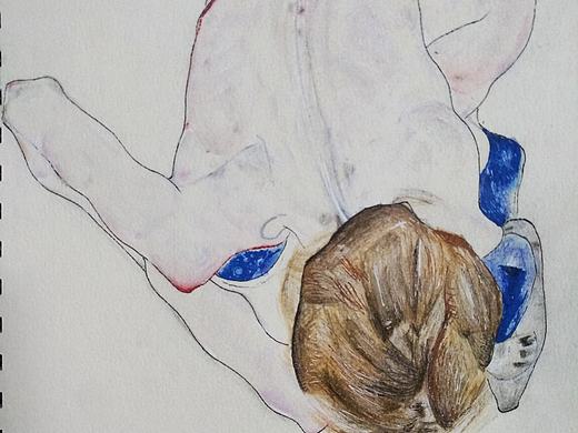 彩铅临摹席勒 两张（个人主页-ZMzA2Njc3OTY=） - 创作习作 - 站酷设计师暗物质研究所原创素材 - 站酷ZCOOL