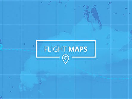 AE模板|专业动画图钉图标设计水彩主题可视化旅行地点