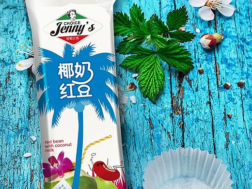 绿豆椰奶雪糕 包装