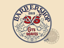 kustom china 設(shè)計(jì) 美式理發(fā)店 logo