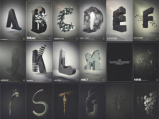 模仿Iain Chudleigh的字母作品——有“抄袭”过程