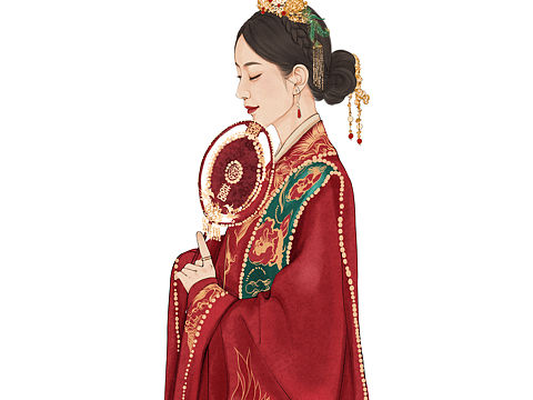 手绘中式插画
