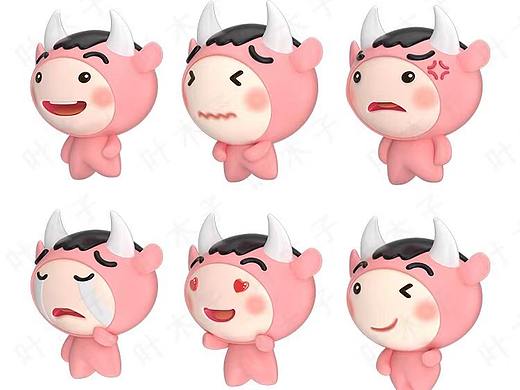 企业ip形象吉祥物设计，微信表情包卡通形象定制