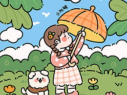 原创春天小插画