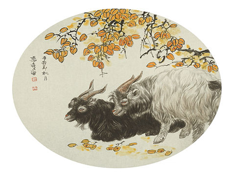 洋洋得意，张秀萍笔下的工笔羊