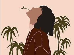 很有秋日感的一組人物插畫(huà)