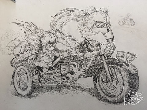 点画《偏三叔》