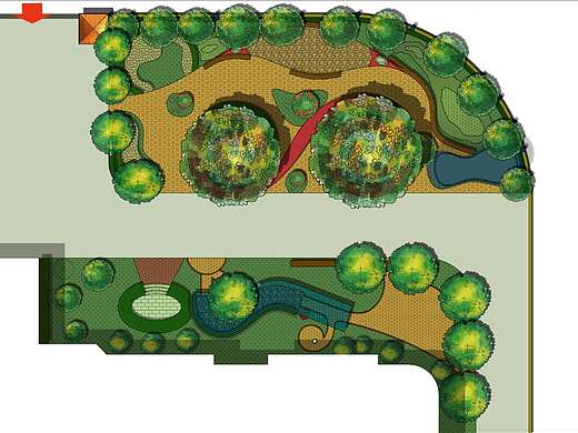 一个幼儿园景观设计的平面图 