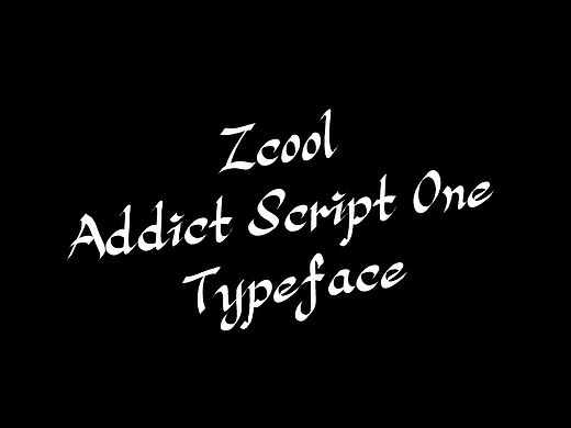 大猫|Addict Script One typeface