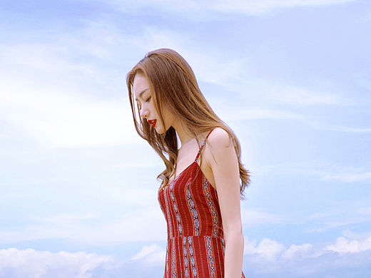 我和 模特在海边