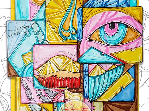 考研视觉传达设计/马克笔原创手绘/色彩构成