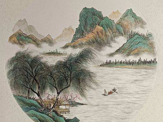 山水画卡纸