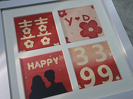 婚禮畫-油畫棒四宮格