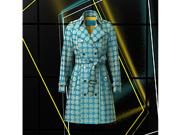 孔雀藍波點女風(fēng)衣---2022.02.09