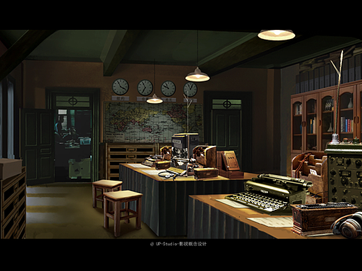 UP STUDIO 影视概念设计班民国戏学生气氛图作品2