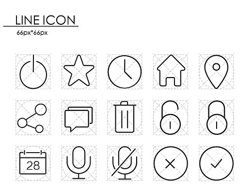 线条图标 app icon 临摹