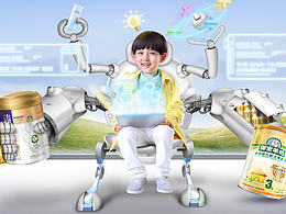 【天猫店铺】母婴御宝羊奶粉店铺专题页面海报合成（带教程）