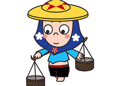 屌丝妹惠安女主题表情——翔通动漫原创