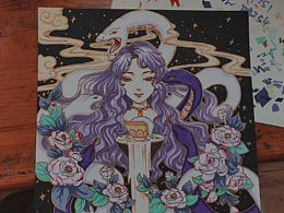 【馬克筆】山茶與蛇