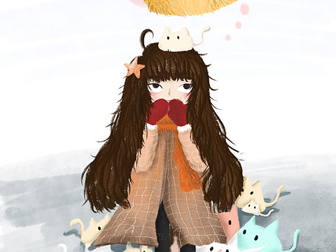 身在猫营，心念狗（个人主页-ZNDE4MzE2Mjg=） - 儿童插画 - 站酷设计师澪柒柒QAQ原创素材 - 站酷ZCOOL