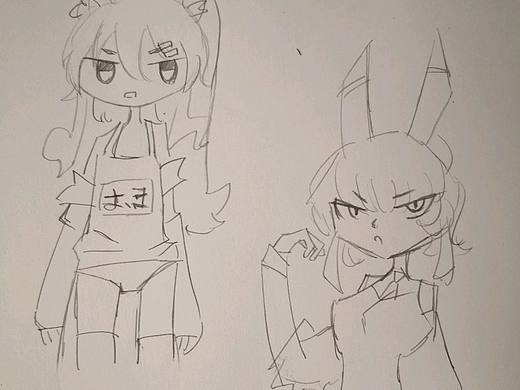 随意画的线稿（个人主页-ZNTQzNzExMjA=） - 单幅漫画 - 站酷设计师星野天狼原创素材 - 站酷ZCOOL