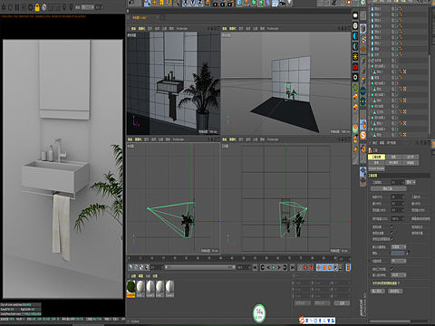 水龙头场景建模渲染