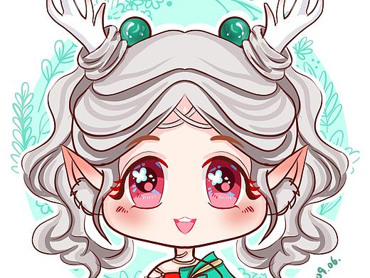 涂了一只小鹿~瑶瑶小公举~