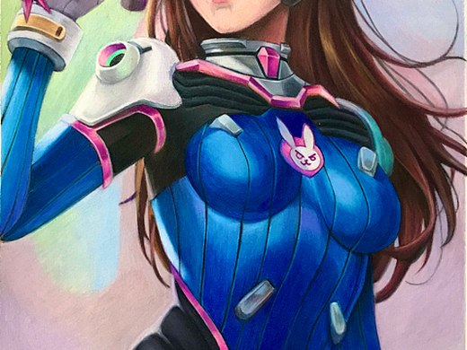 彩铅画月季超写实立体画