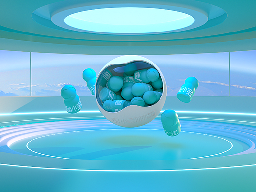 菌小宝益生菌-太空小宝 主kv（个人主页-ZNTkzNjQ1MDA=） - 场景 - 站酷设计师ArNingWANG原创素材 - 站酷ZCOOL