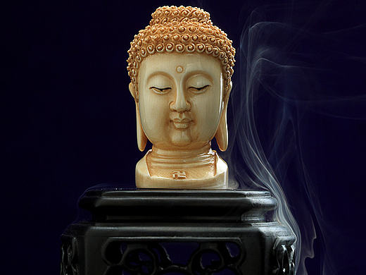 如来佛头 猛犸牙雕