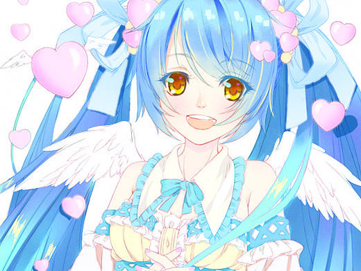 二次元萌妹子【上色练习】附过程图（个人主页-ZMTkzMjAxNzY=） - 创作习作 - 站酷设计师贫僧法号加菲猫原创素材 - 站酷ZCOOL