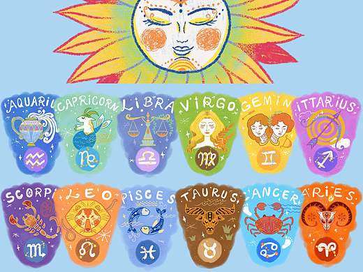 十二星座手繪母嬰地毯（個(gè)人主頁-ZNjQzMjI4MzY=） - 商業(yè)插畫 - 站酷設(shè)計(jì)師Liyouweiwei原創(chuàng)素材 - 站酷ZCOOL