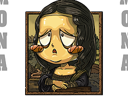 【名画二创】蒙娜丽莎的微笑,又好像没笑🌚