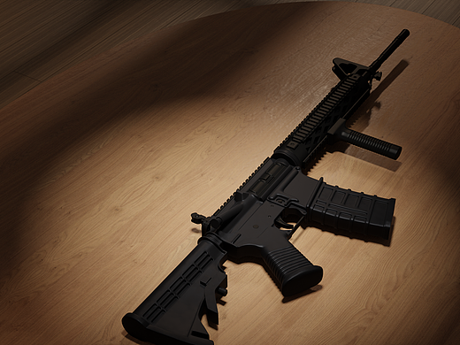 M4A4步枪blender建模