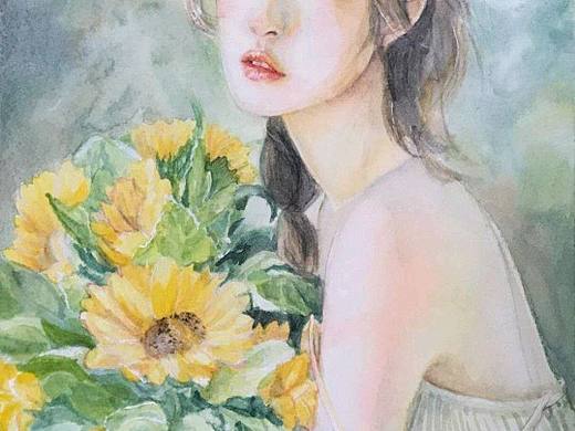 向日葵少女（个人主页-ZNTUxMTkzNDA=） - 创作习作 - 站酷设计师笑清岚原创素材 - 站酷ZCOOL