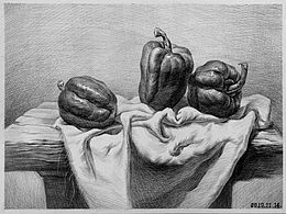 素描靜物——青椒