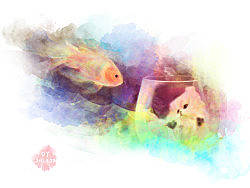 OY插画：鱼猫物语（1）