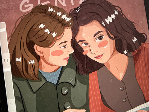 人物插画｜影视剧插画｜我的天才女友｜附线稿