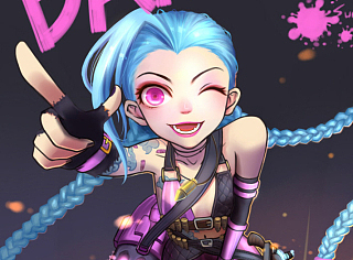 英雄联盟暴走萝莉金克丝来一发~画着玩