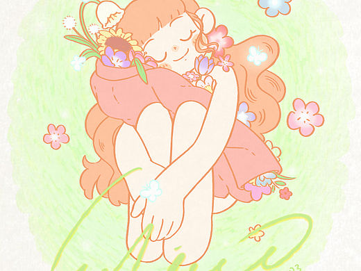 【林大梨插画】《立春午后的梦》（个人主页-ZNTA2MTEyOTI=） - 创作习作 - 站酷设计师eylin6原创素材 - 站酷ZCOOL