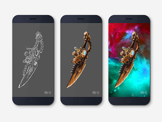 【CG插画】-武器-星损之剑（个人主页-ZMTgyMjkzMDA=） - 概念设定 - 站酷设计师上本品牌设计原创素材 - 站酷ZCOOL