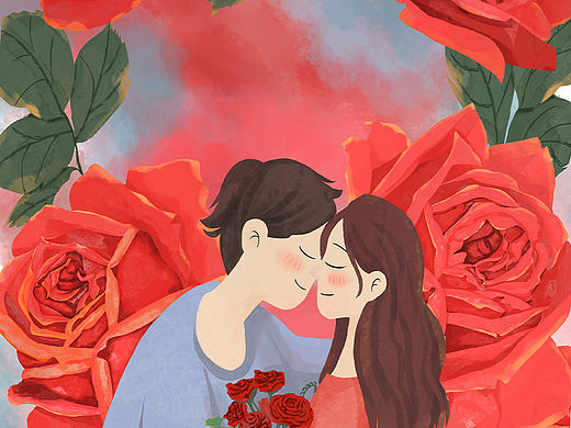 情人节插画（个人主页-ZNTA3NzIwODA=） - 商业插画 - 站酷设计师Kitty47原创素材 - 站酷ZCOOL