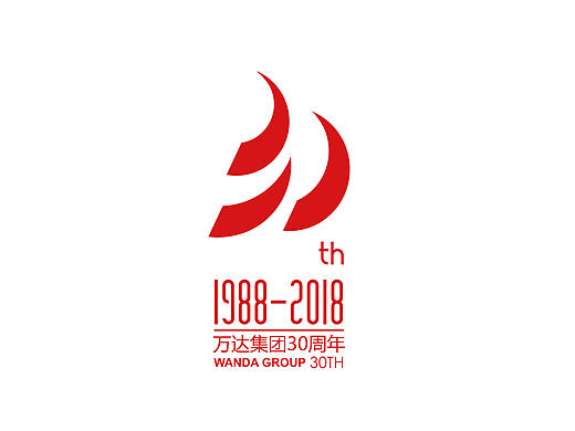 万达30周年logo－牛势30年