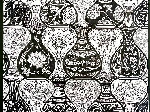 手绘·正负形构成