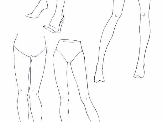 服装设计人体线稿图