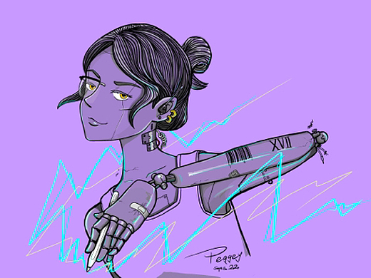 赛博仿生人自画